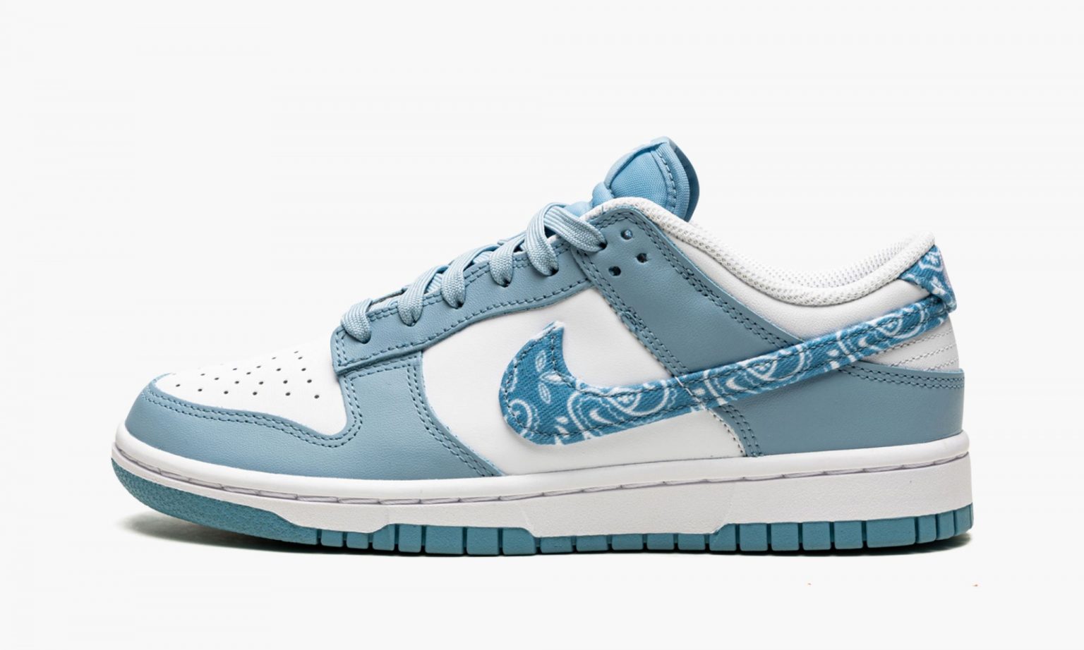 nike dunk low paisley worn blue