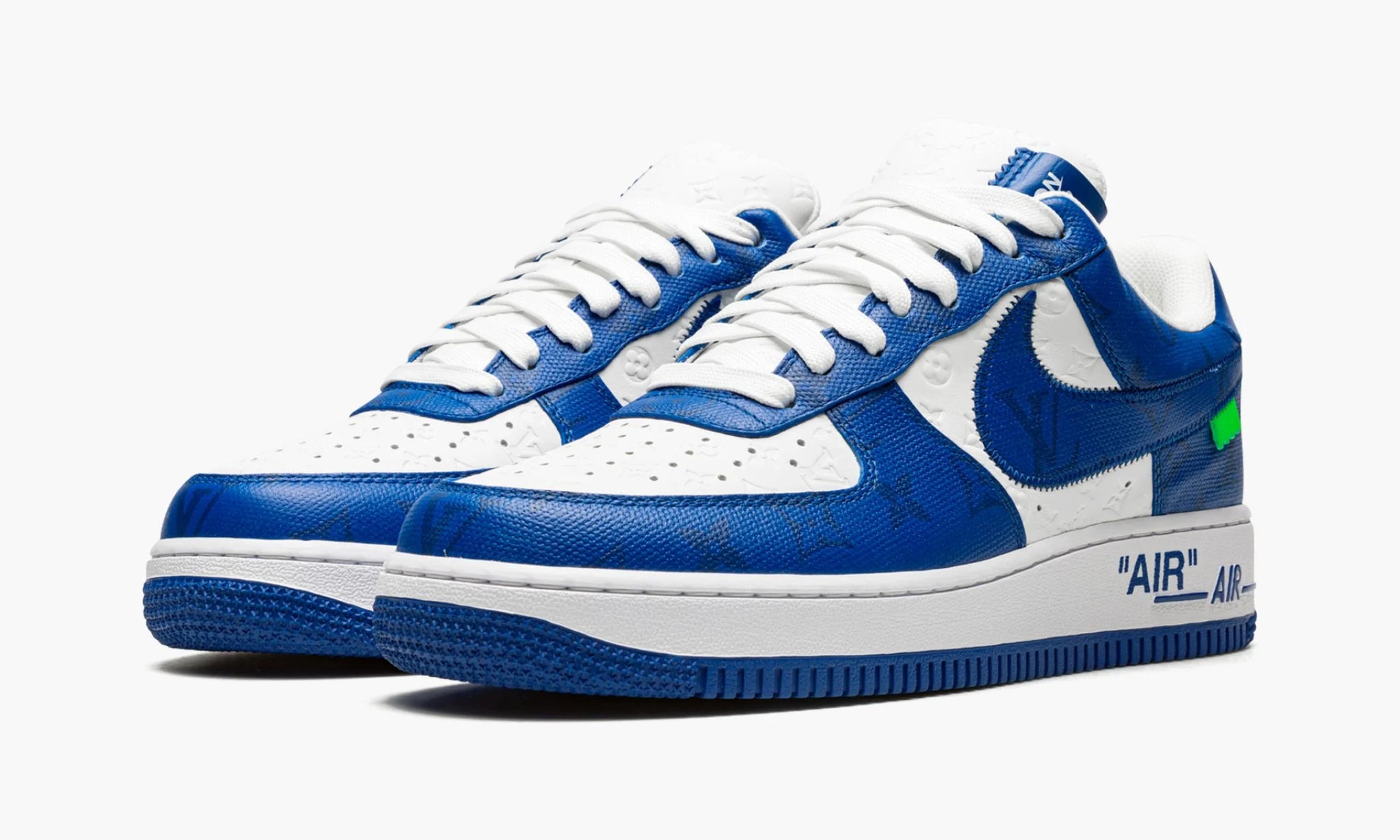 Louis Vuitton Nike Air Force 1 Low By Virgil Abloh White Blue