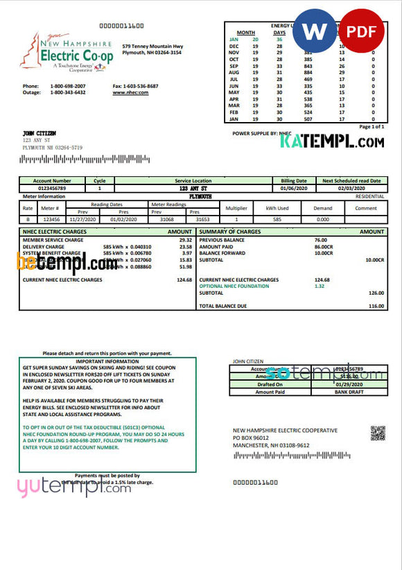 usa-new-hampshire-electric-co-op-electricity-utility-bill-template-in