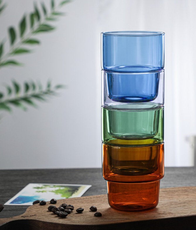 Handmade Stackable Drinking Glasses Our Dining Table