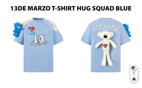 áo phông nữ 13de marzo t-shirt hug squad blue