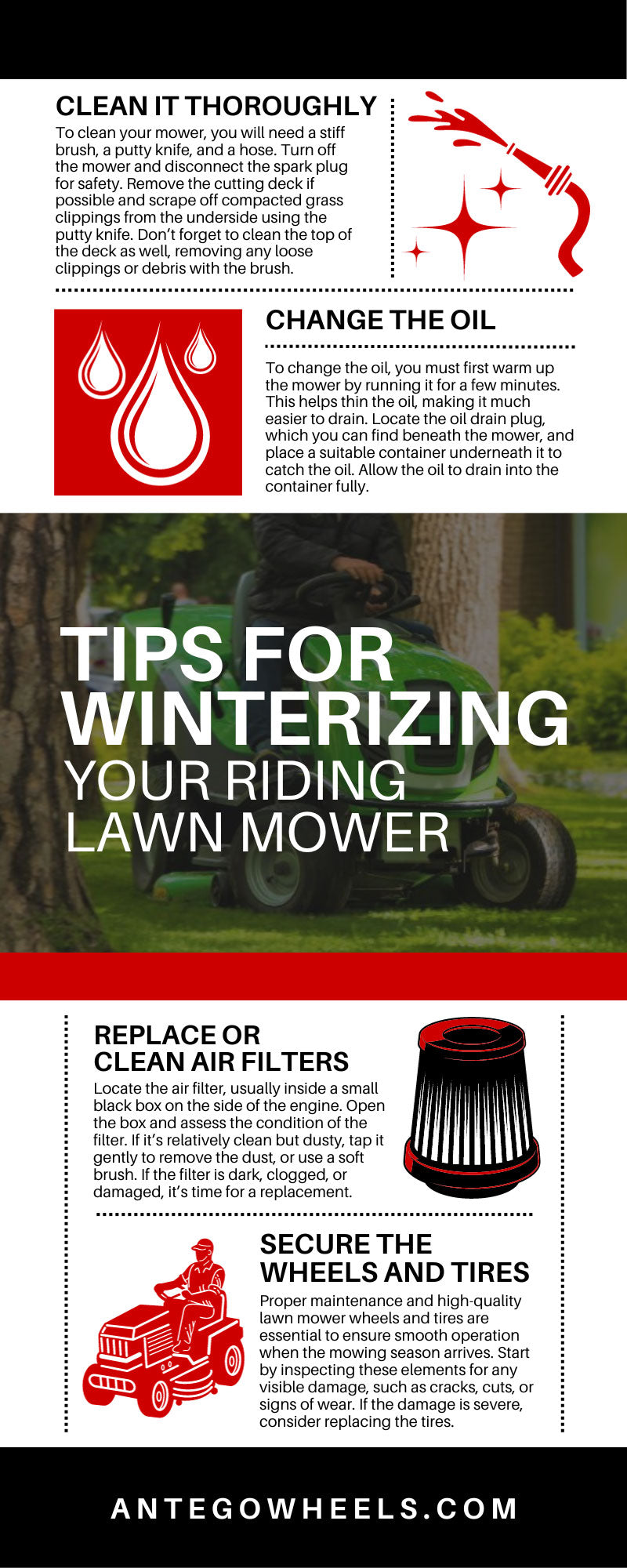 Tips for Winterizing Your Riding Lawn Mower