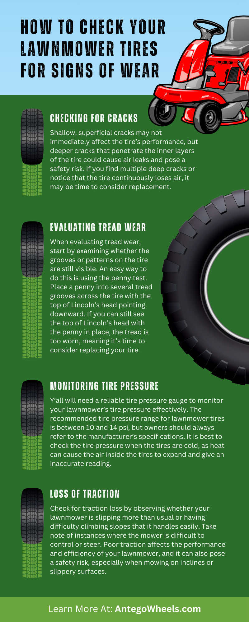 How To Check Your Lawnmower Tires for Signs of Wear