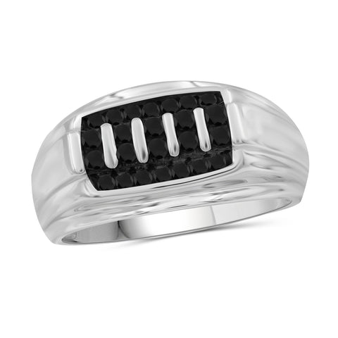 Diamond and CZ Men's Pinky Statement Ring in Sterling Silver | Takar Jewelry