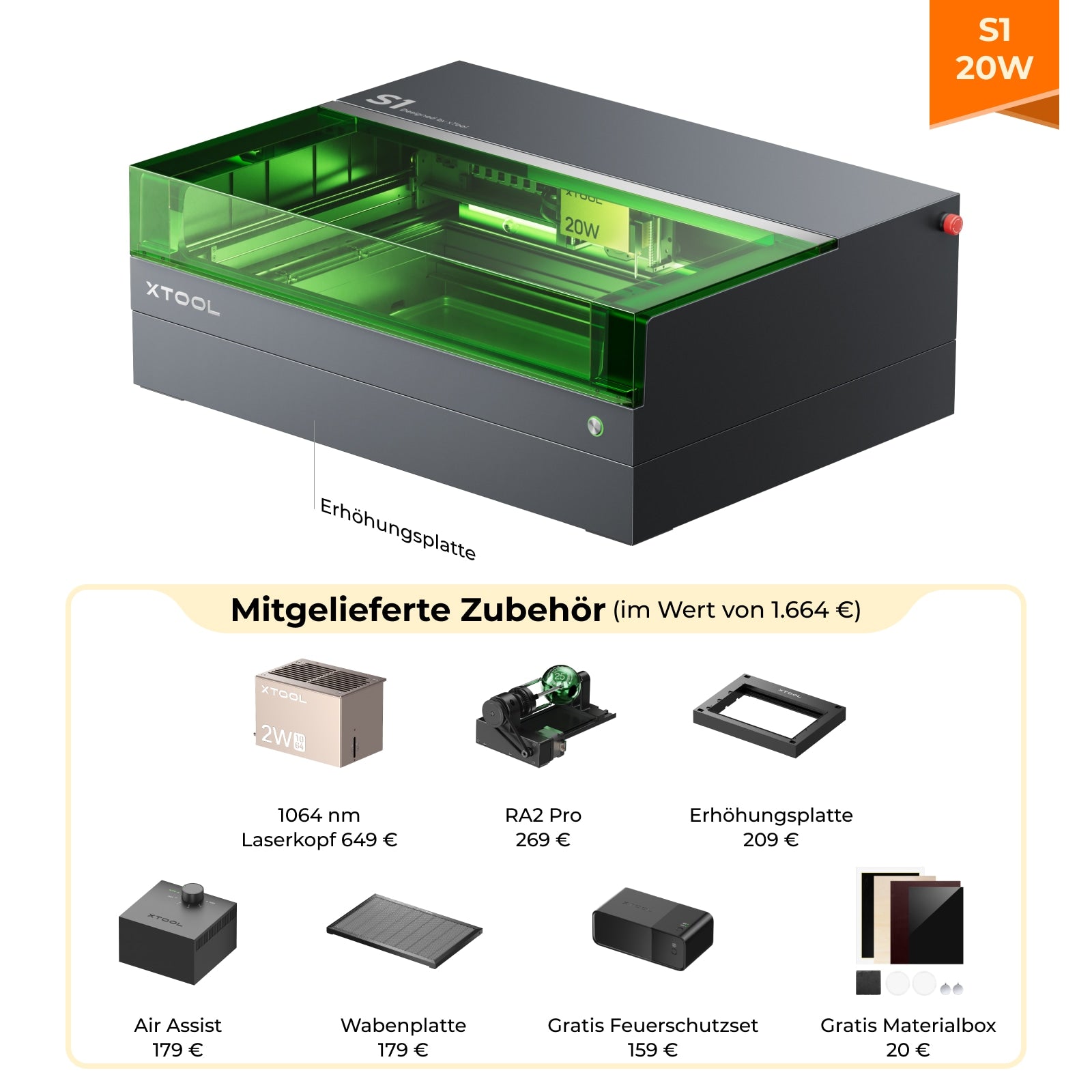 xTool S1: der sichere und leistungsstarke Diodenlaser