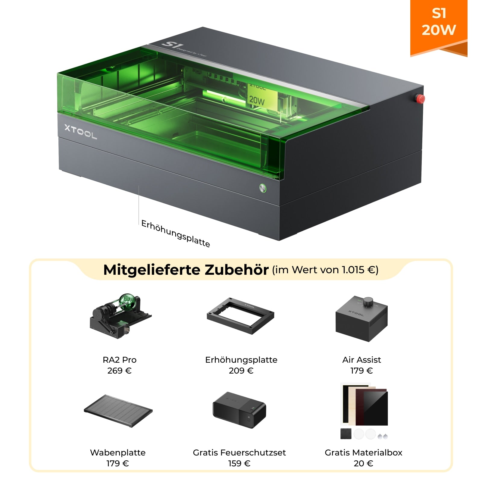 xTool S1: der sichere und leistungsstarke Diodenlaser