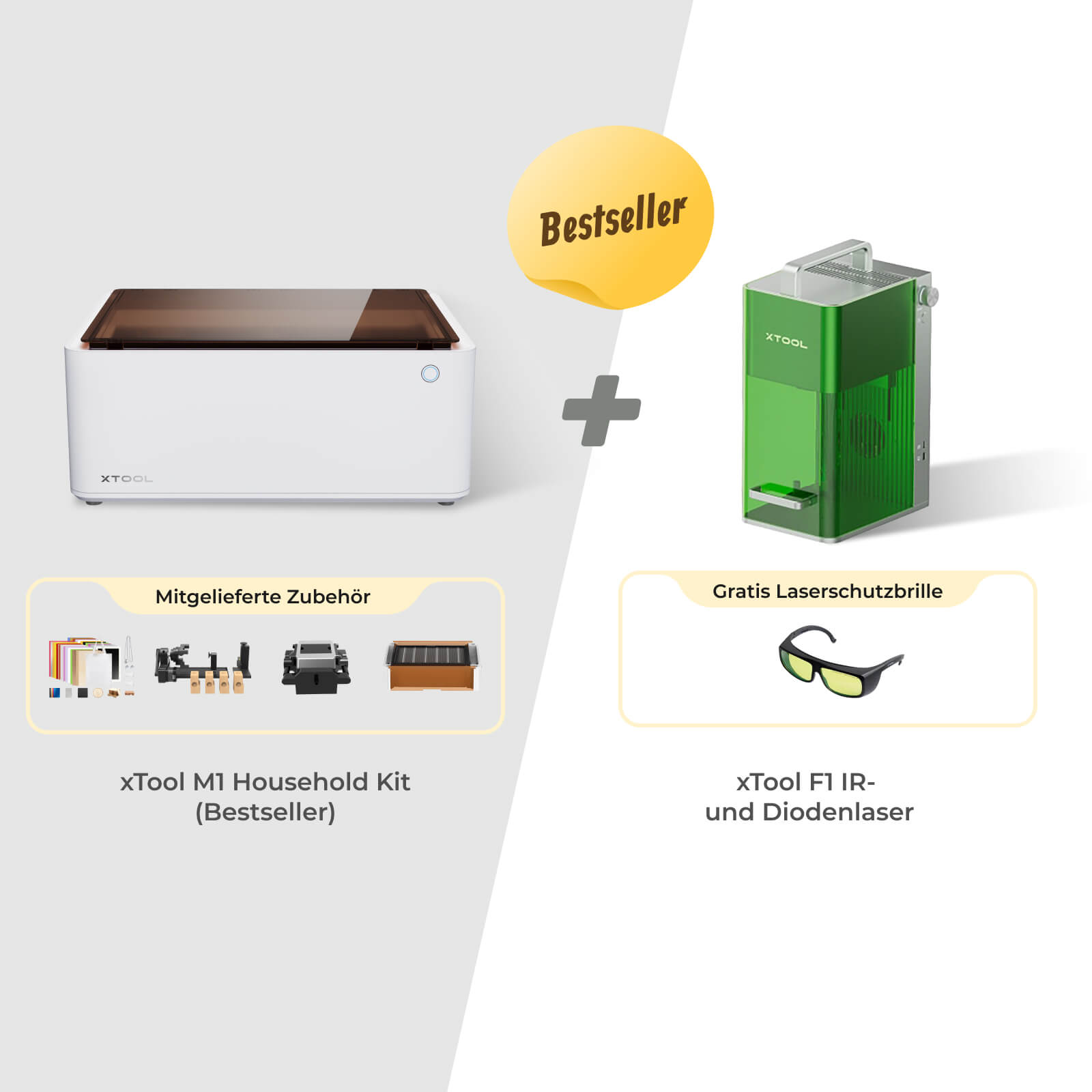 xTool M1 Desktop Hybridlaser mit integriertem Schneideplotter