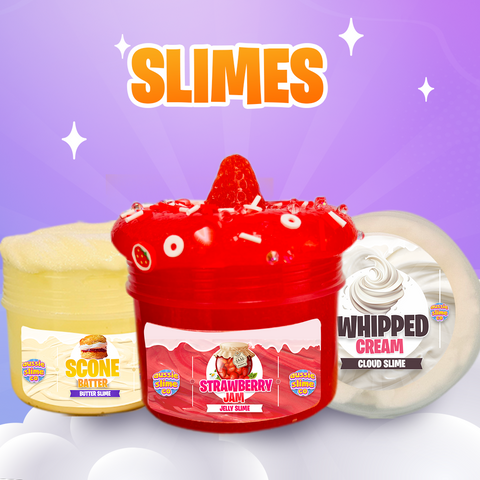 Strawberry Jam, Whipped Cream, Scone Batter Slime