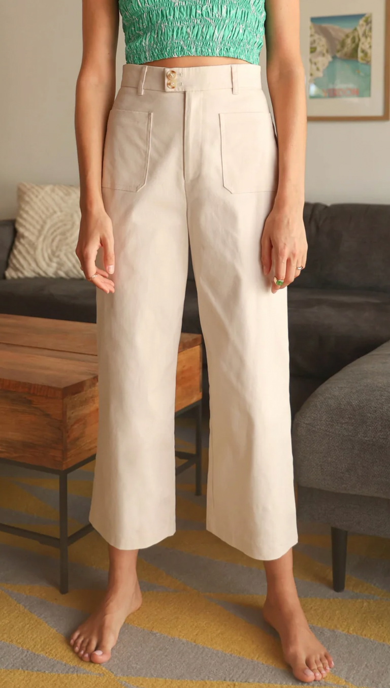 Buy Splendid Angie Cropped Palazzo Pants - Pomello At 62% Off