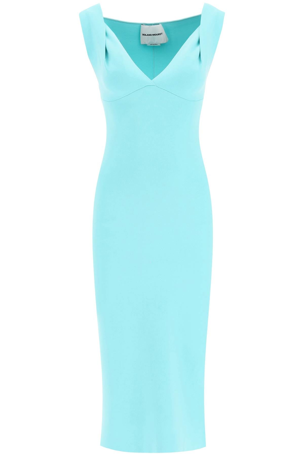 Roland Mouret Knit Fitted Midi Dress In Green