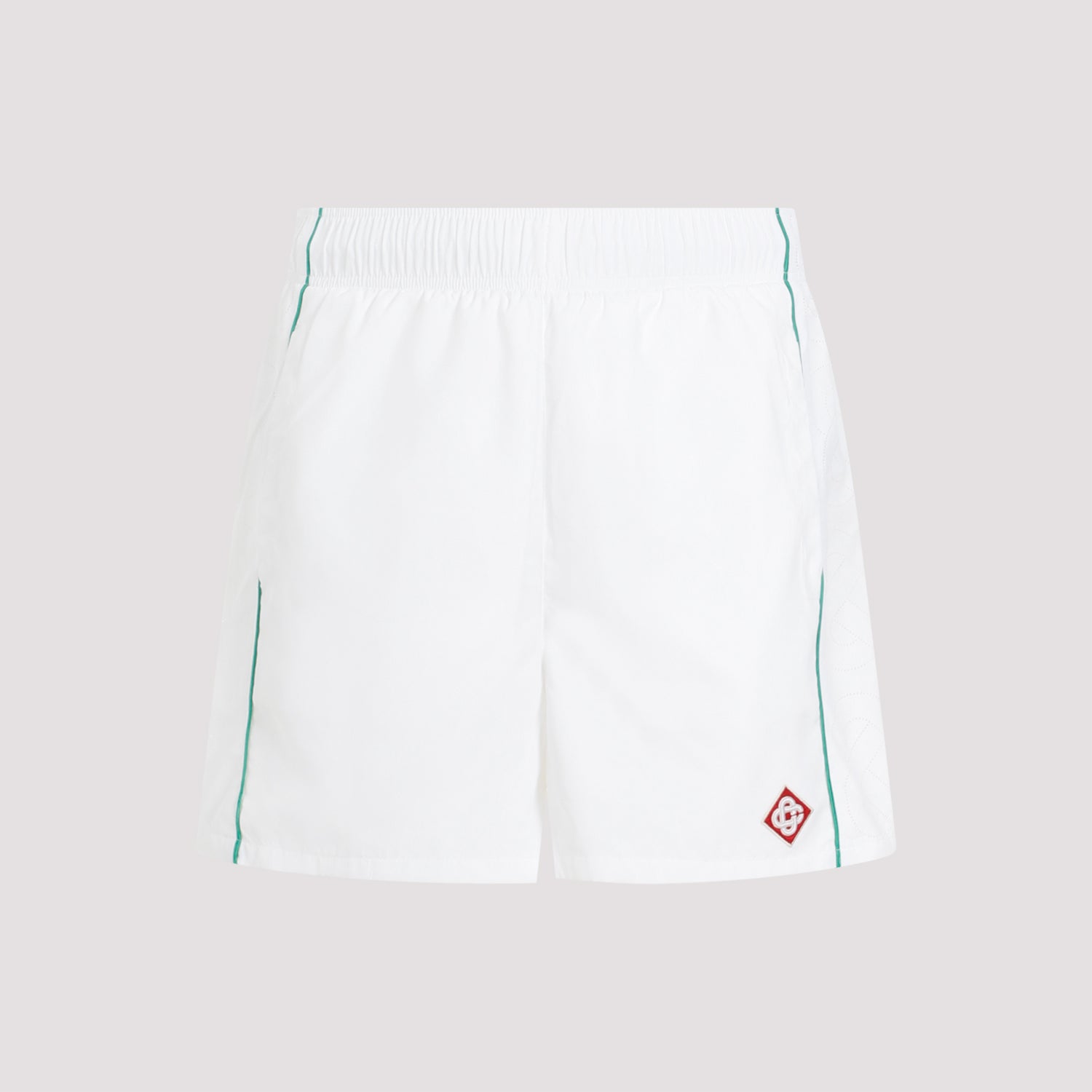 Casablanca Printed Track Shorts In White
