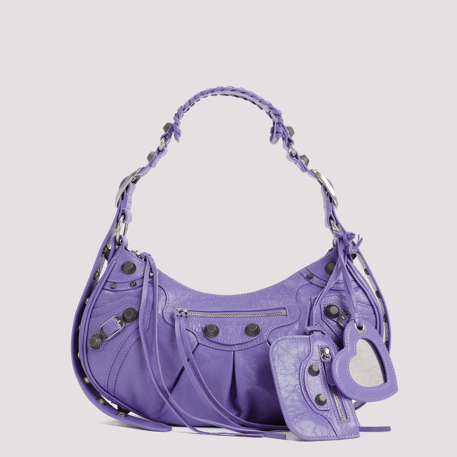Balenciaga Mauve Leather Le Cagole Shoulder Bag In Pink & Purple