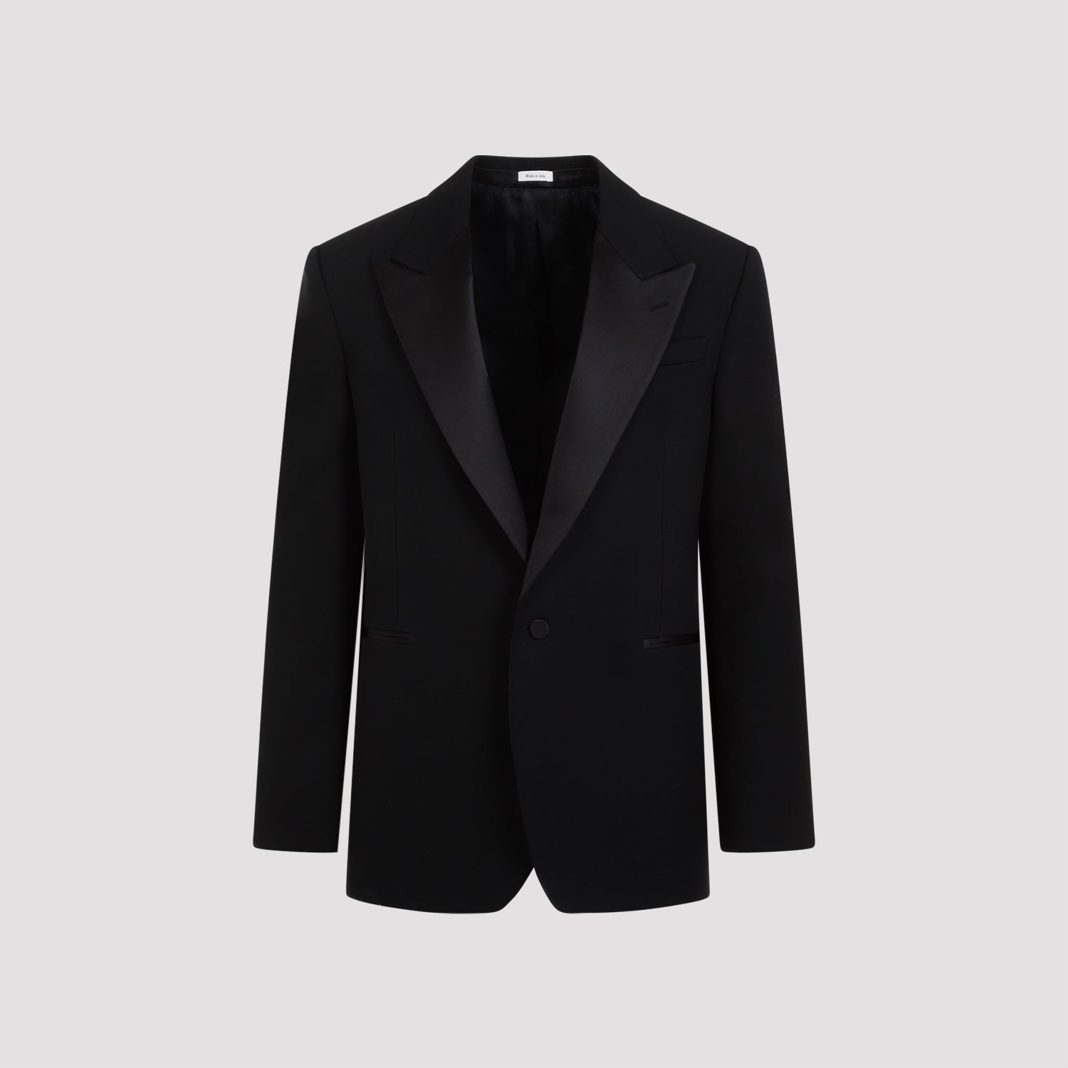 Alexander Mcqueen Black Large Tux Wool Jacket