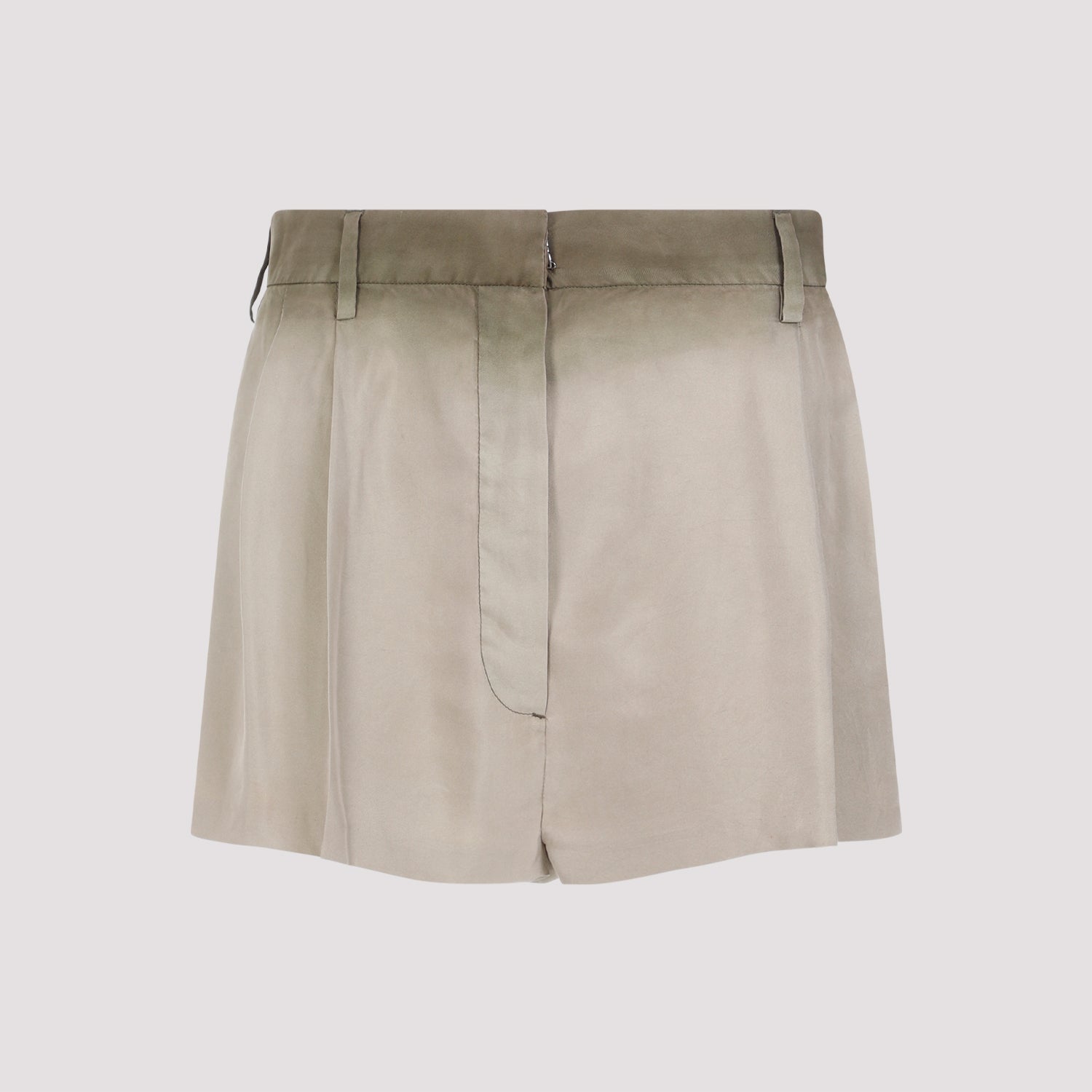 Prada Beige Silk Shorts In Nude & Neutrals