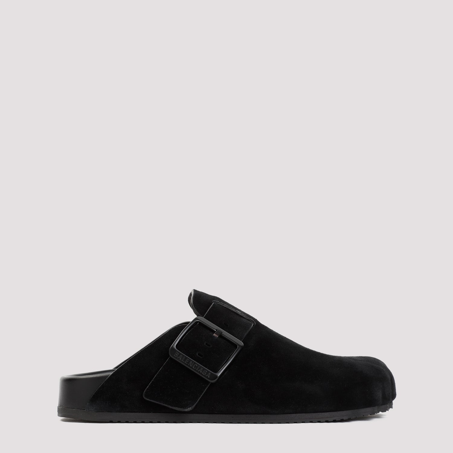 Balenciaga Sunday Suede Mules In Black