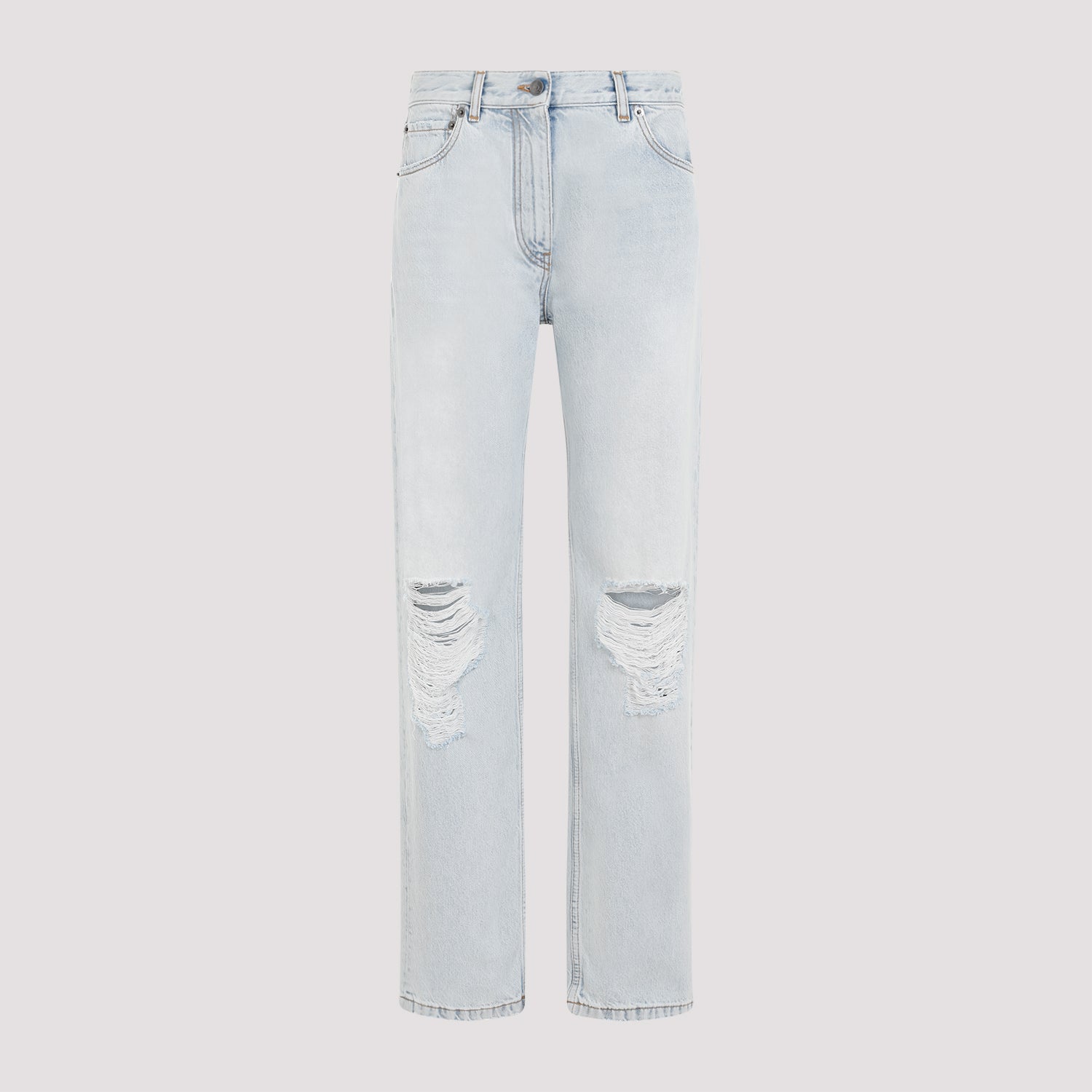 The Row Bleached Light Blue Cotton Burty Jeans