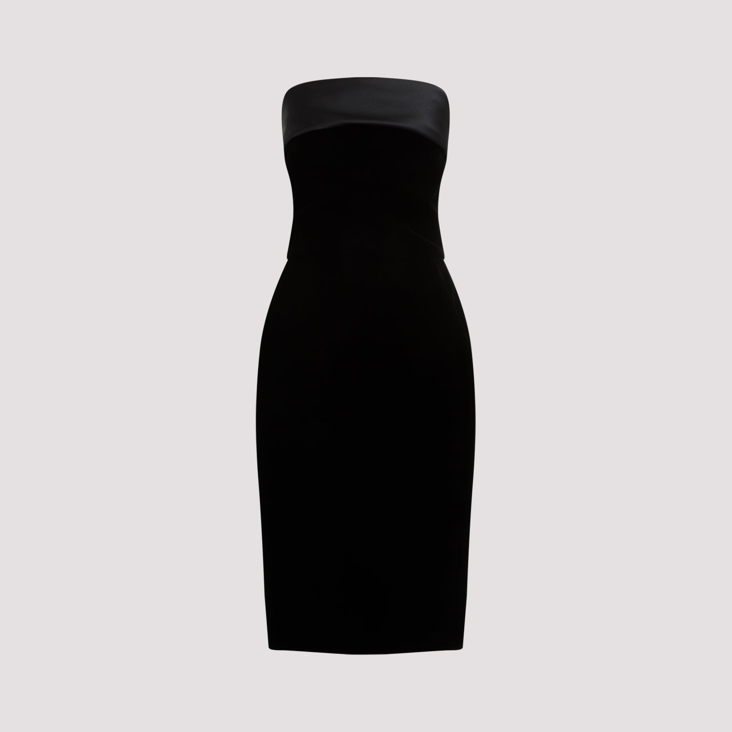 Saint Laurent Midi Dress In Black