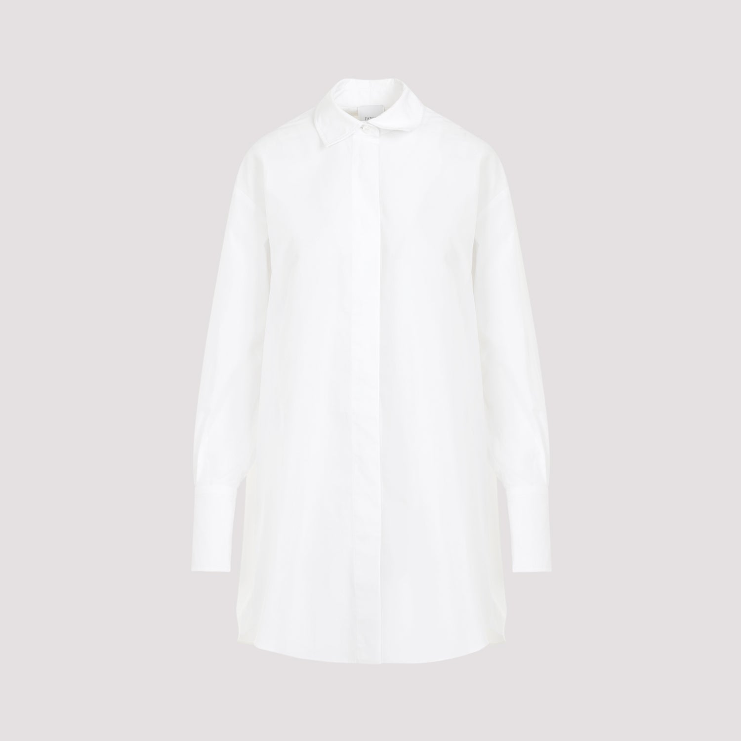 Patou White Cotton Mini Shirt Dress
