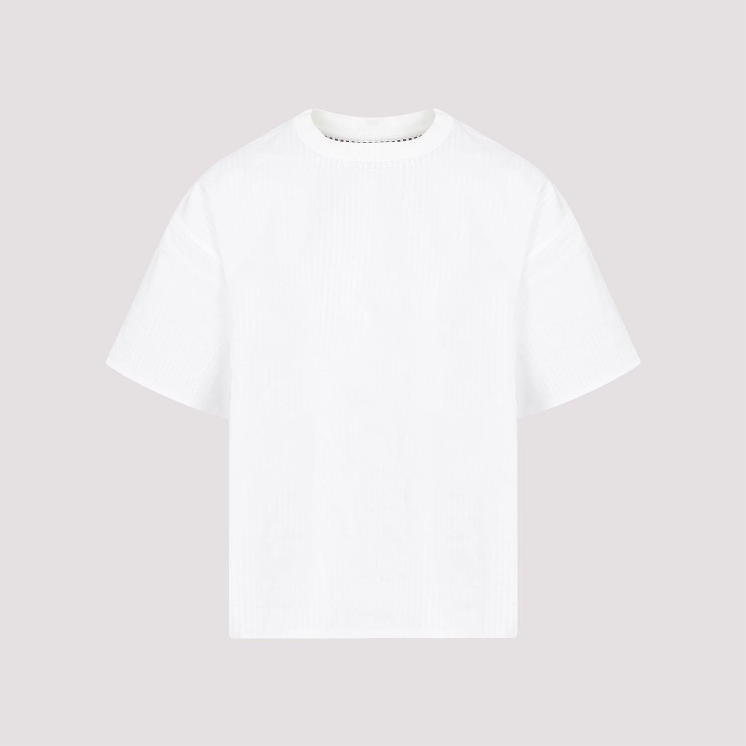 Bottega Veneta Double Layer Striped Cotton T-shirt In White