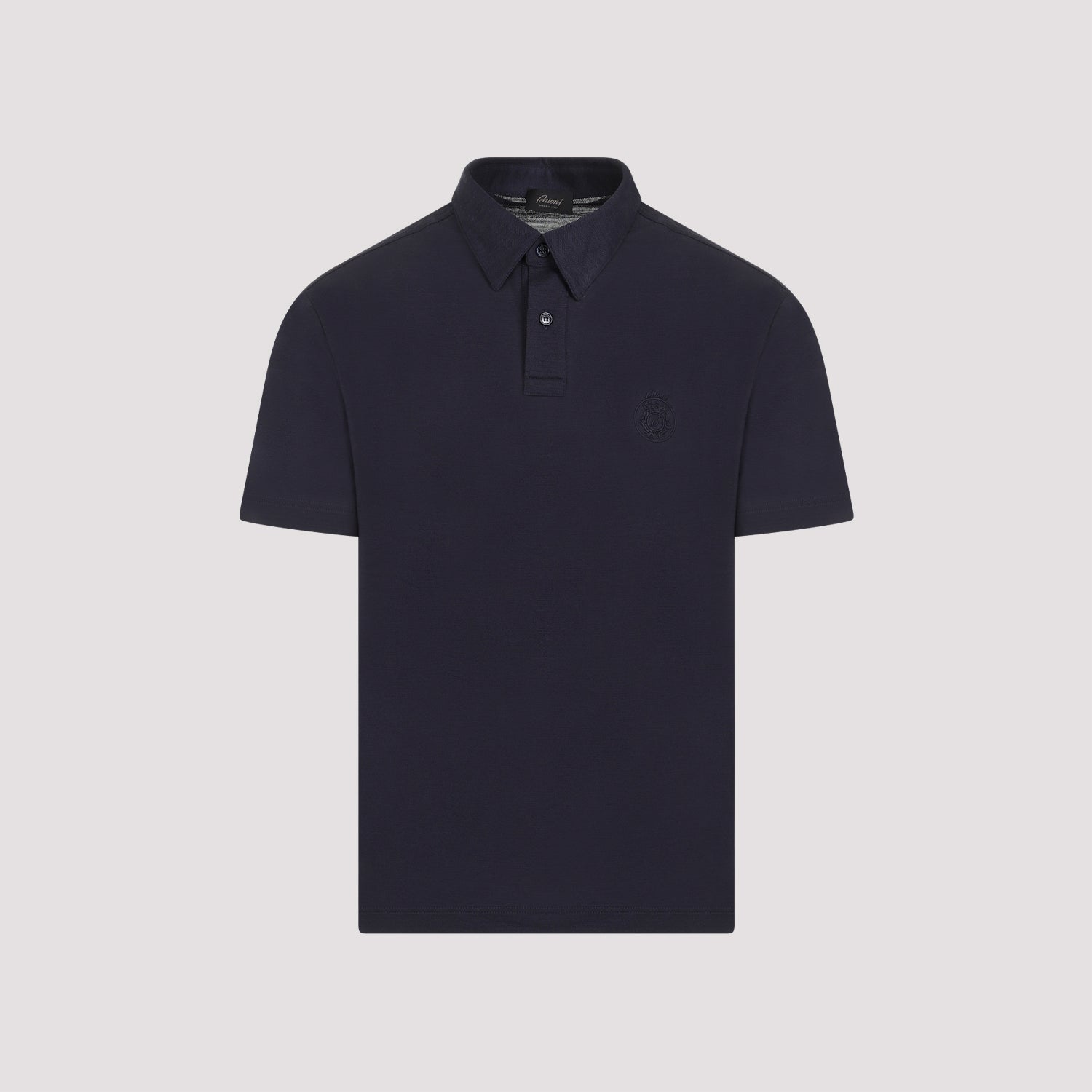 Brioni Wool Polo In Blue