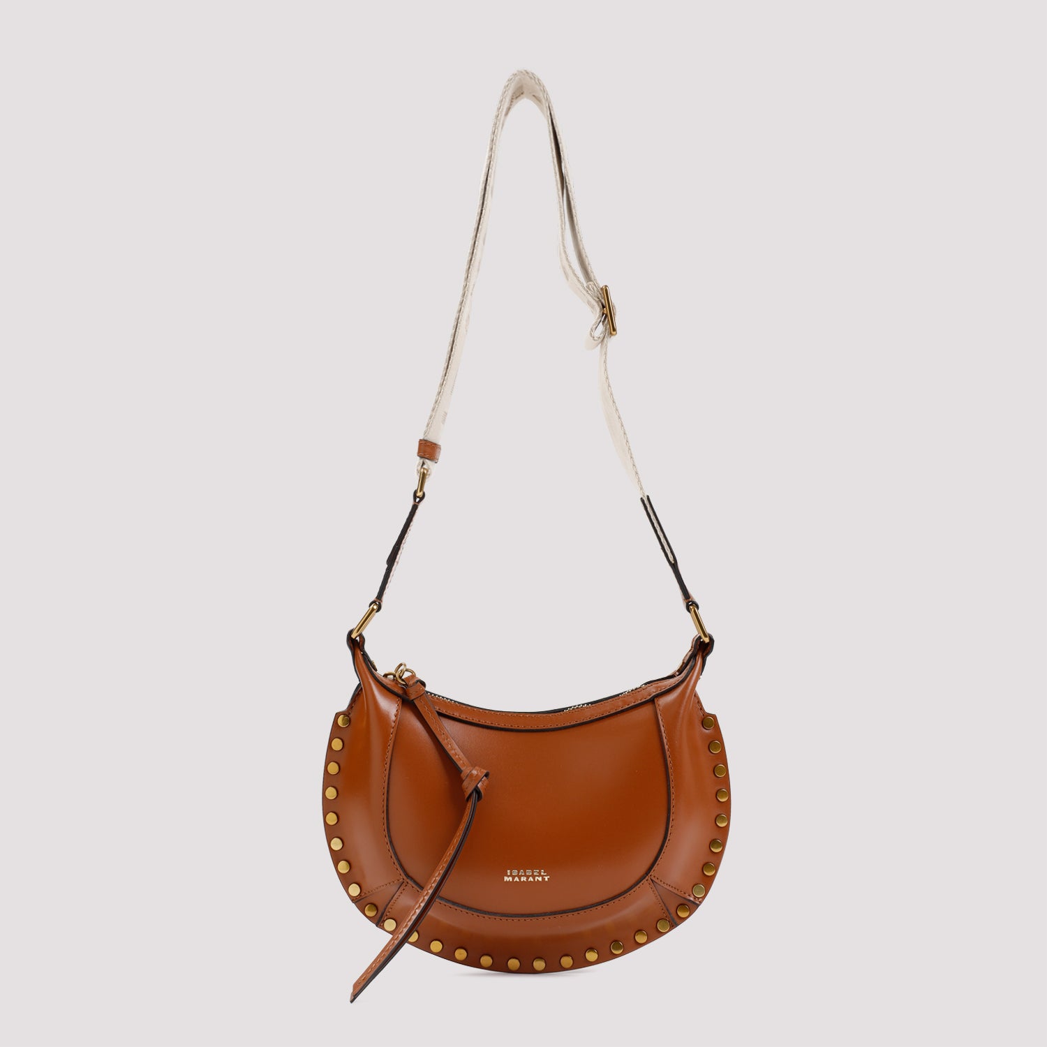 Isabel Marant Cognac Brown Mini Moon Calf Leather Shoulder Bag