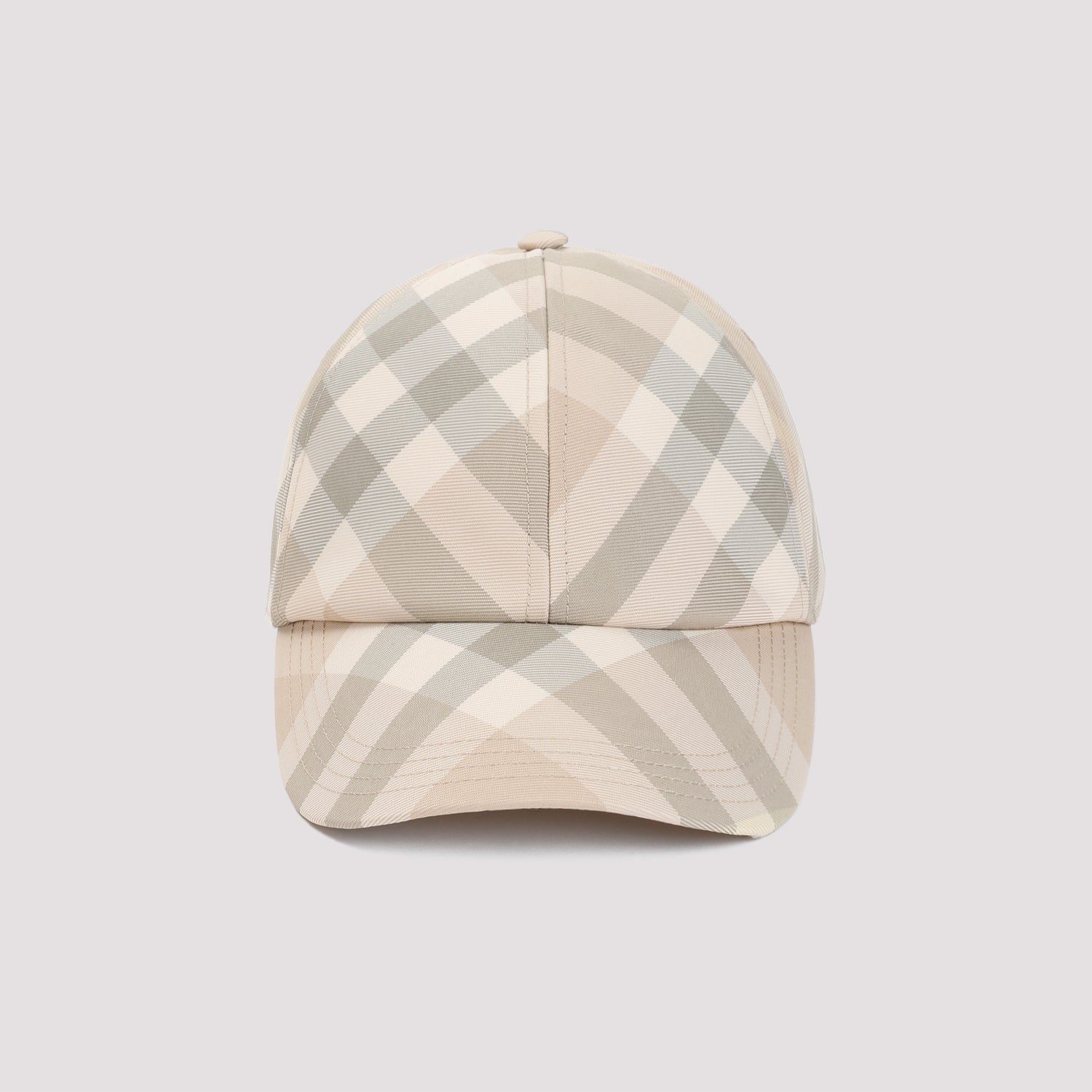 Shop Burberry Beige Baseball Polyester Cap In Nude & Neutrals