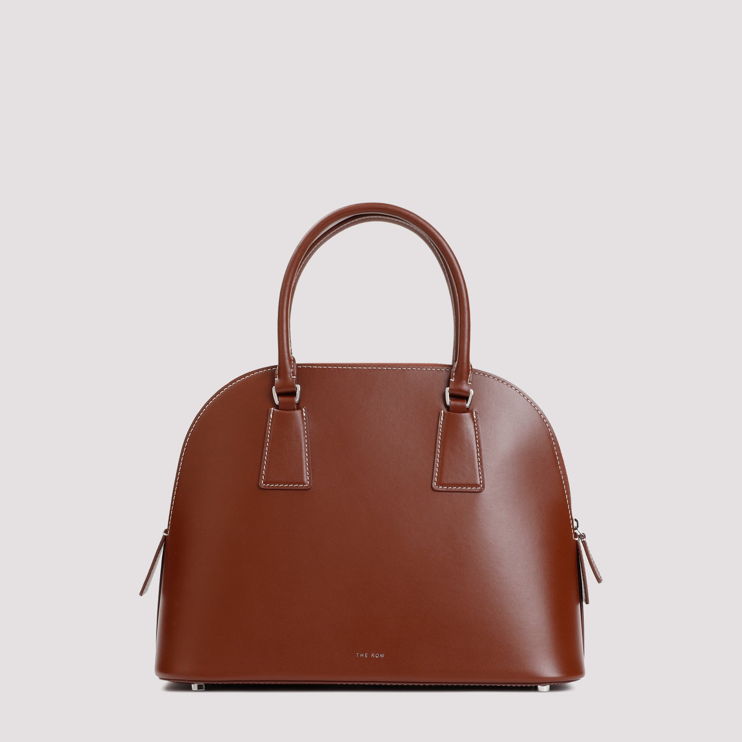 The Row Cherry Wood Nina Calf Leather Shoulder Bag In Brown