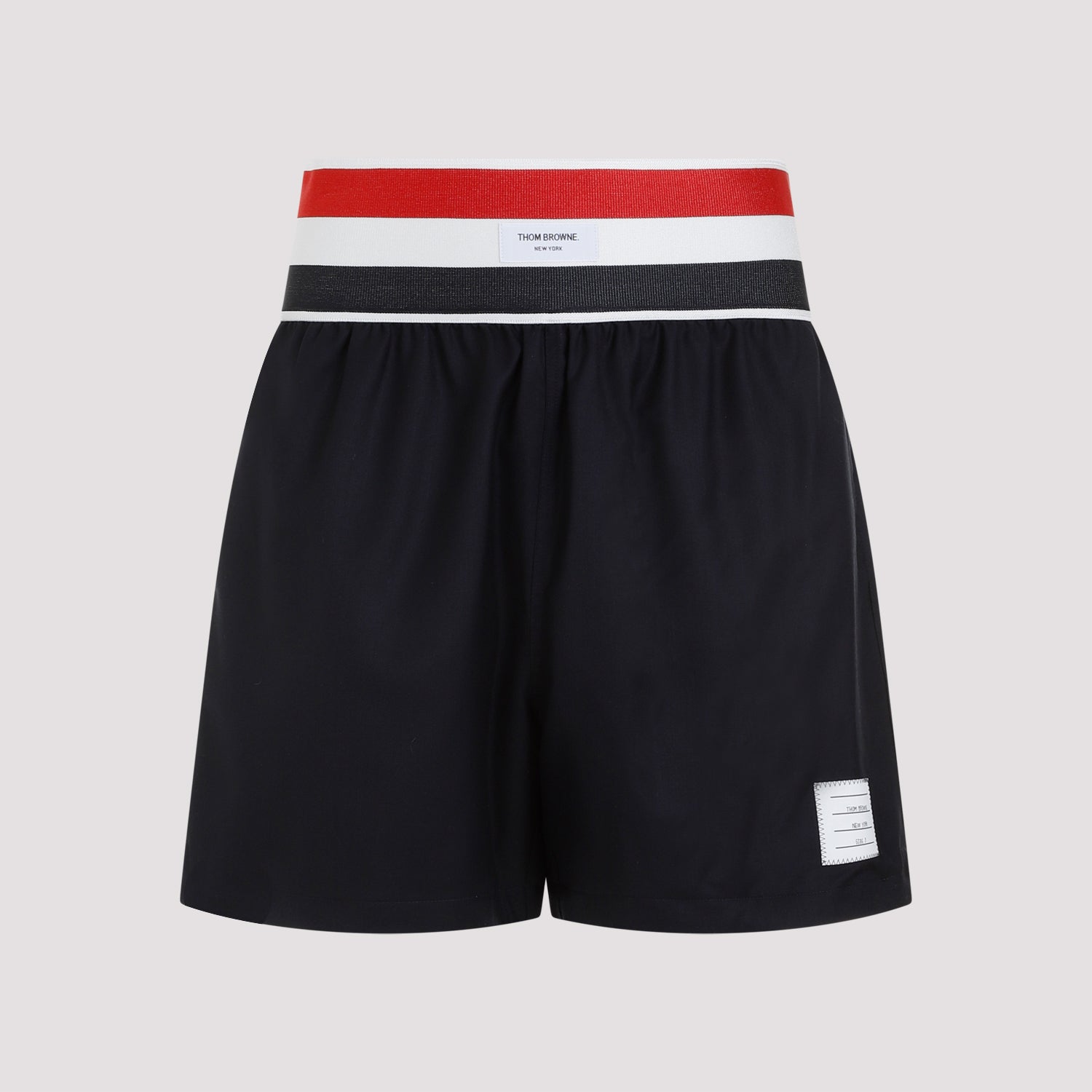 Thom Browne Rwb-stripe Wool Shorts In Blue