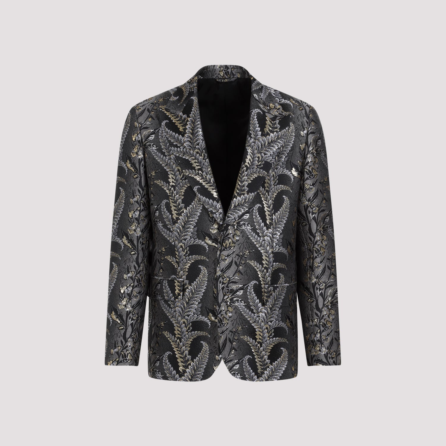 Etro Multicolor Grey Evening Polyester Jacket In Black