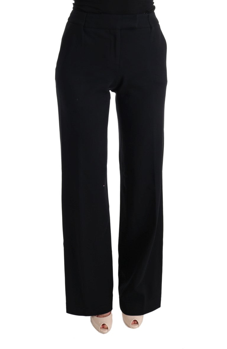 Ermanno Scervino Black Viscose Flare Bootcut Pants - IT44|L