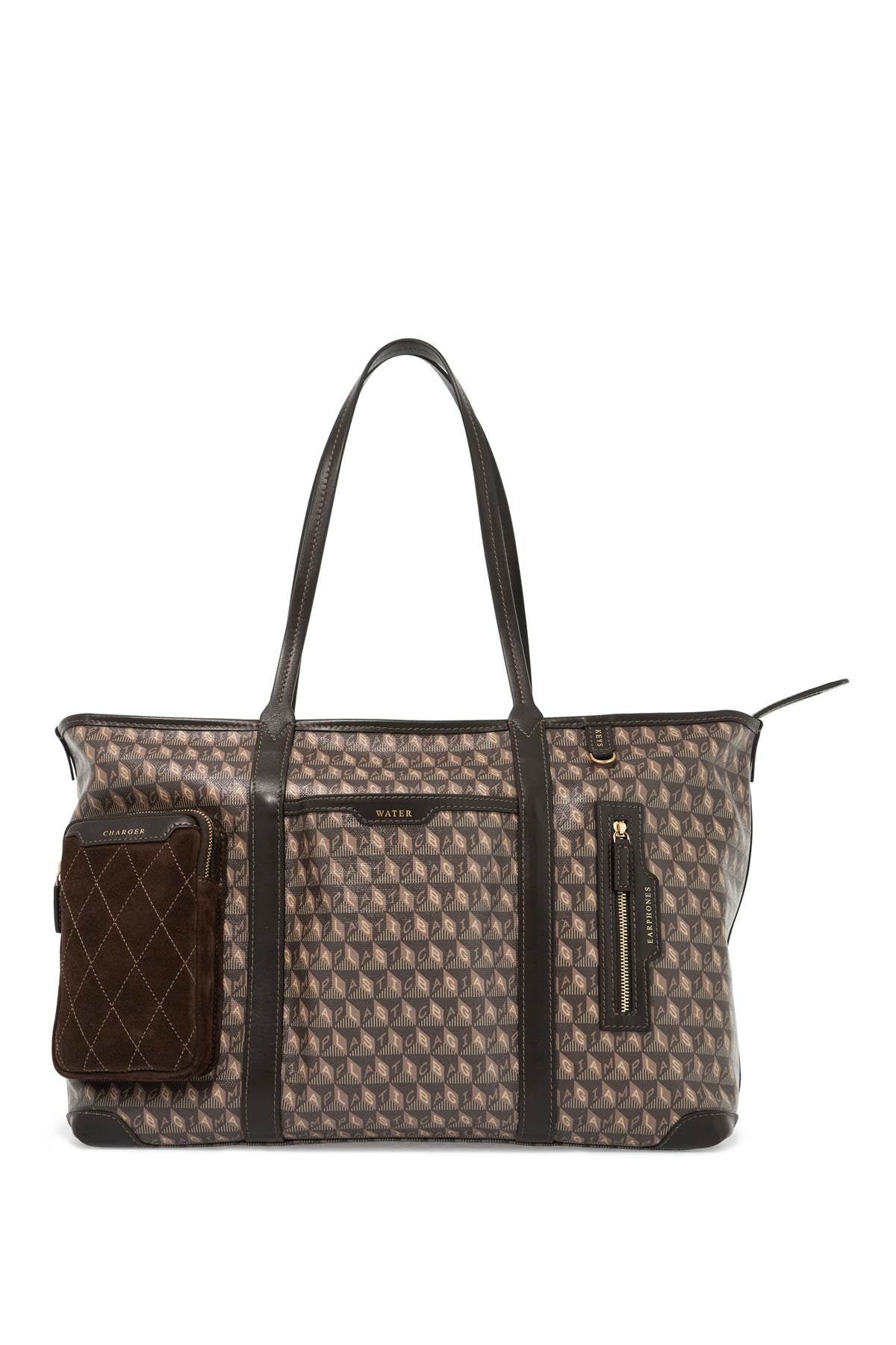Anya Hindmarch I Am A Plastic Bag In-flight Tote In Marrone