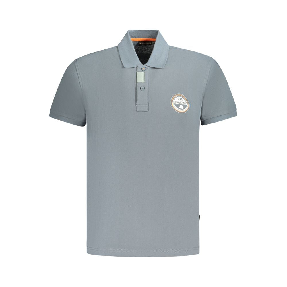 Napapijri Brown Cotton Men Polo Shirt In Gray