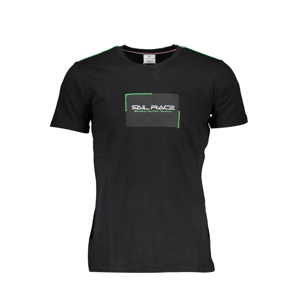 Scuola Nautica Black Cotton T-shirt In Black