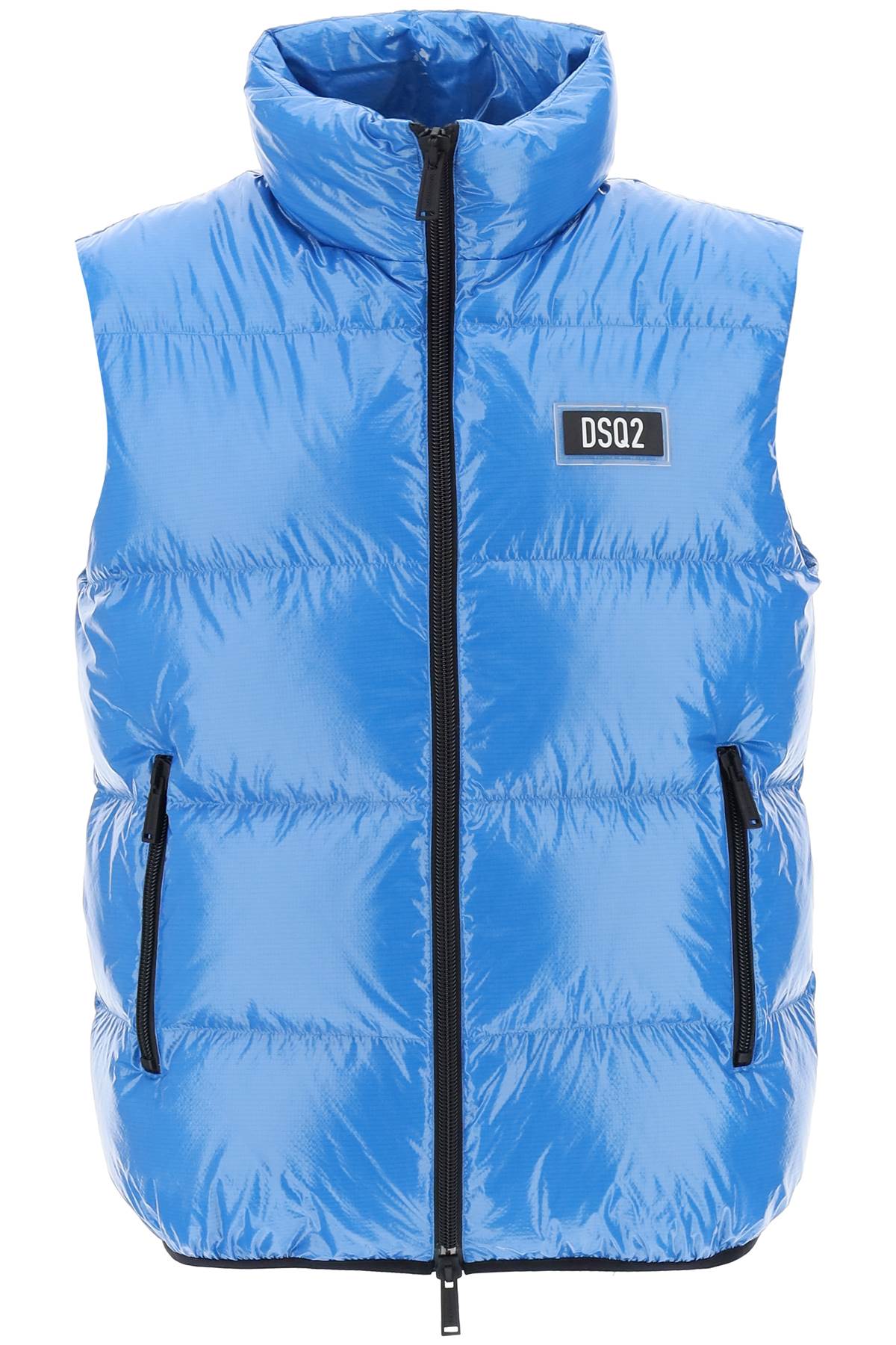 Dsquared2 Quilted Down Vest In Celeste