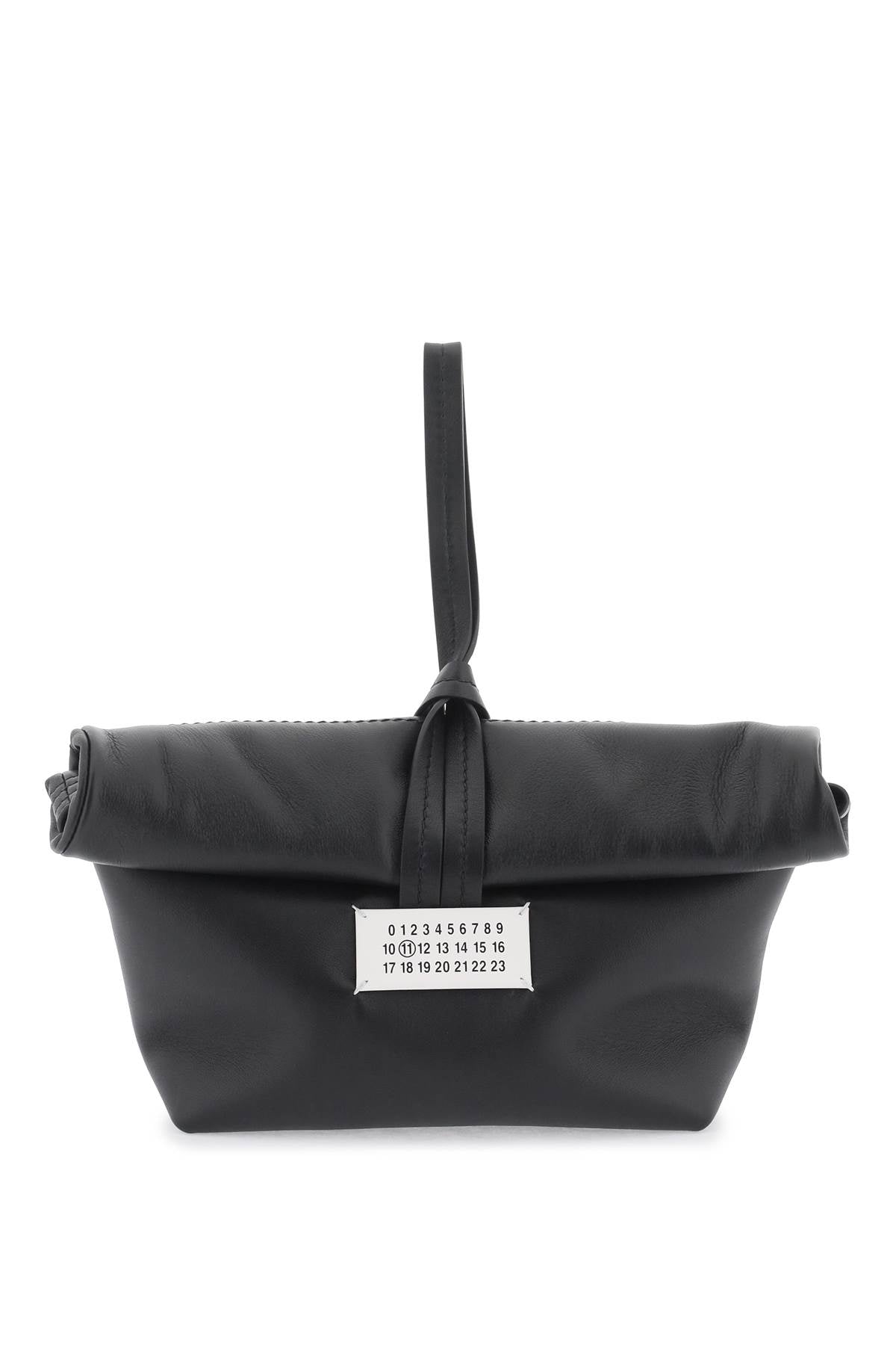 Maison Margiela Leather Clutch Bag In Black