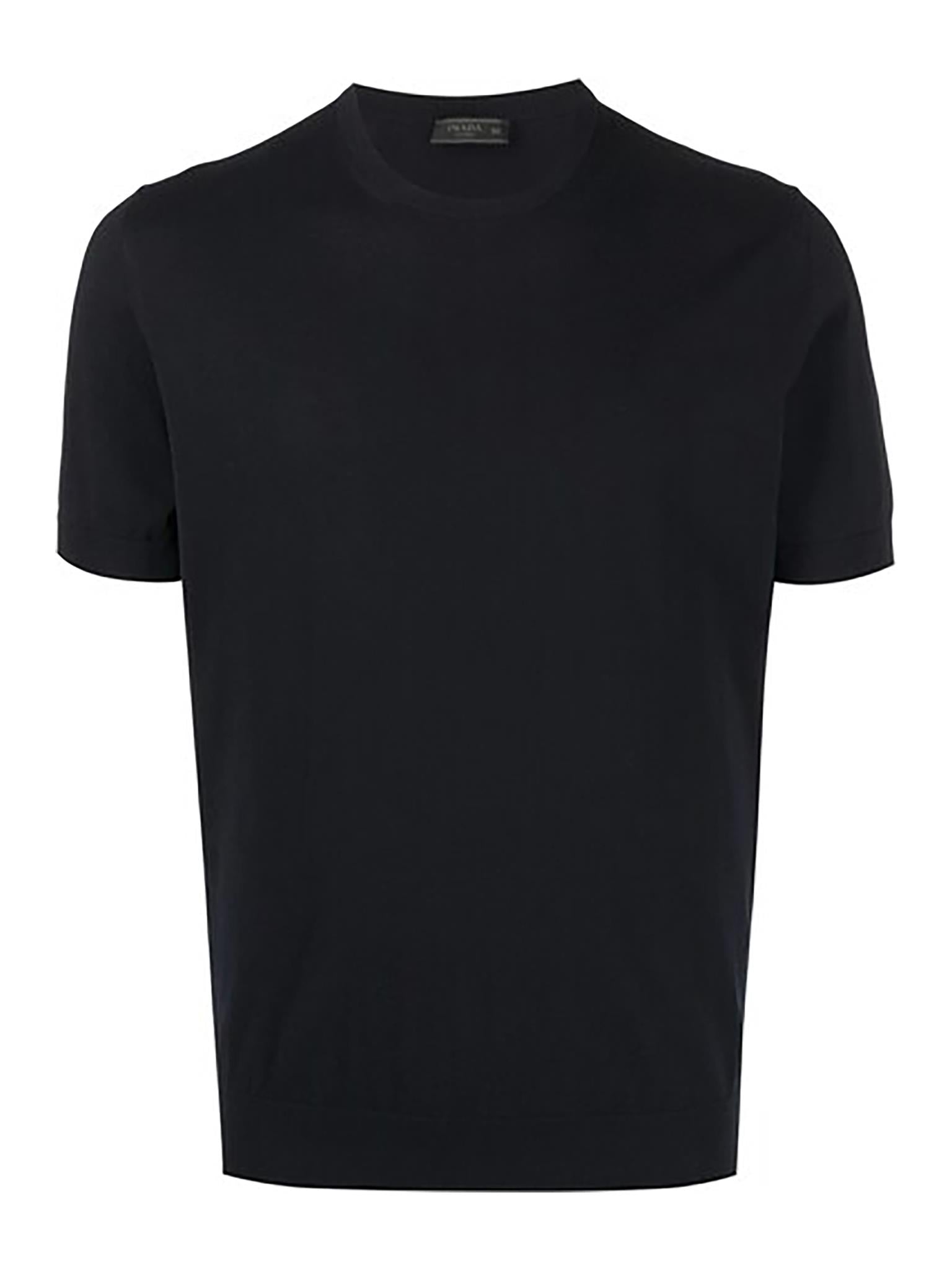 Prada Classic Fitted T-shirt White In Blue