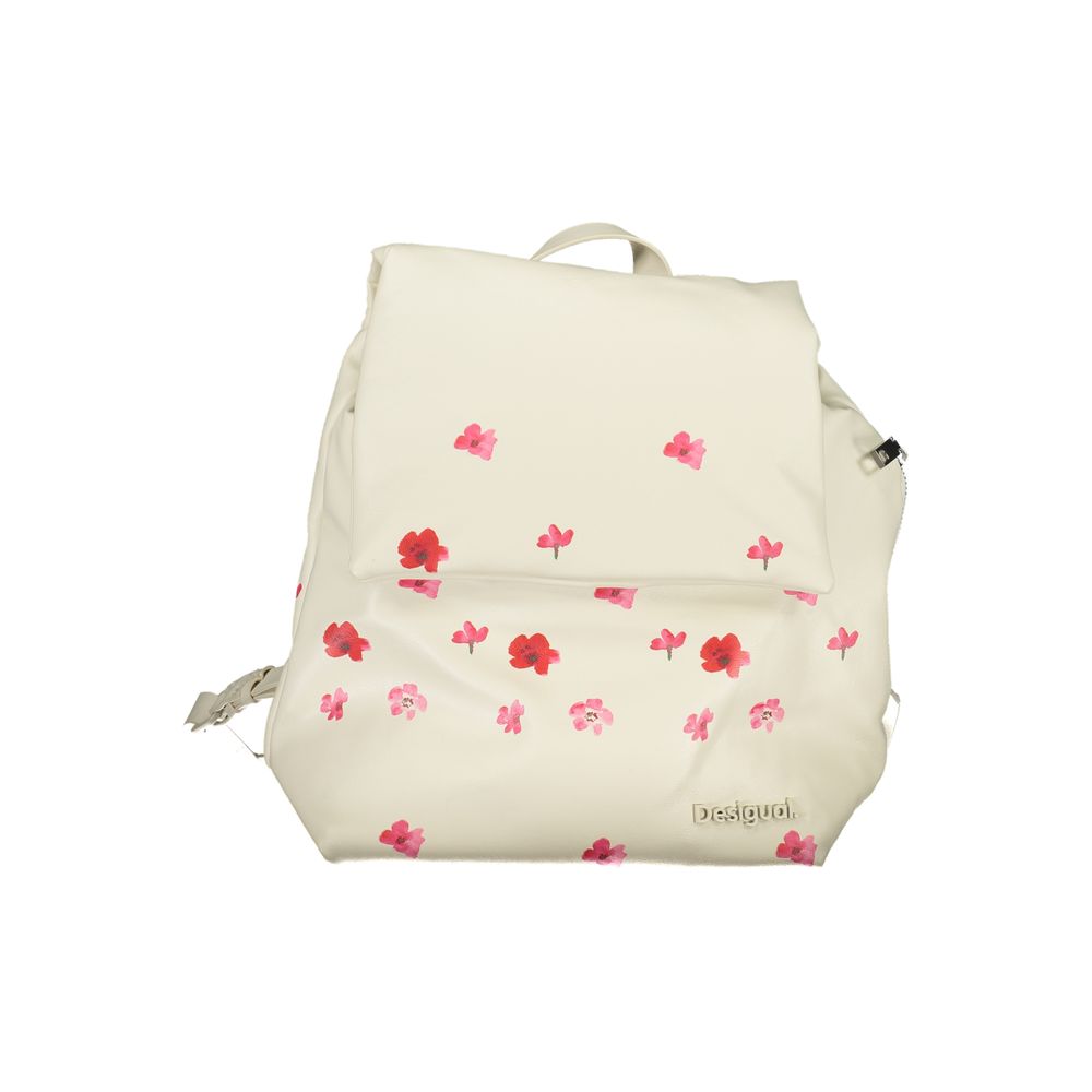 Shop Desigual White Polyethylene Backpack