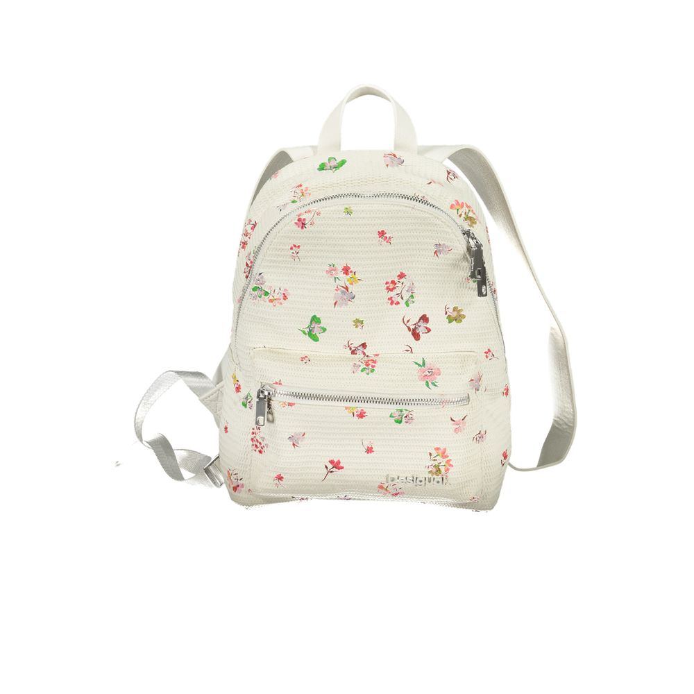 Shop Desigual White Polyethylene Backpack