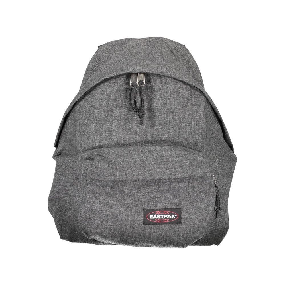 Eastpak Gray Polyester Backpack In Gold