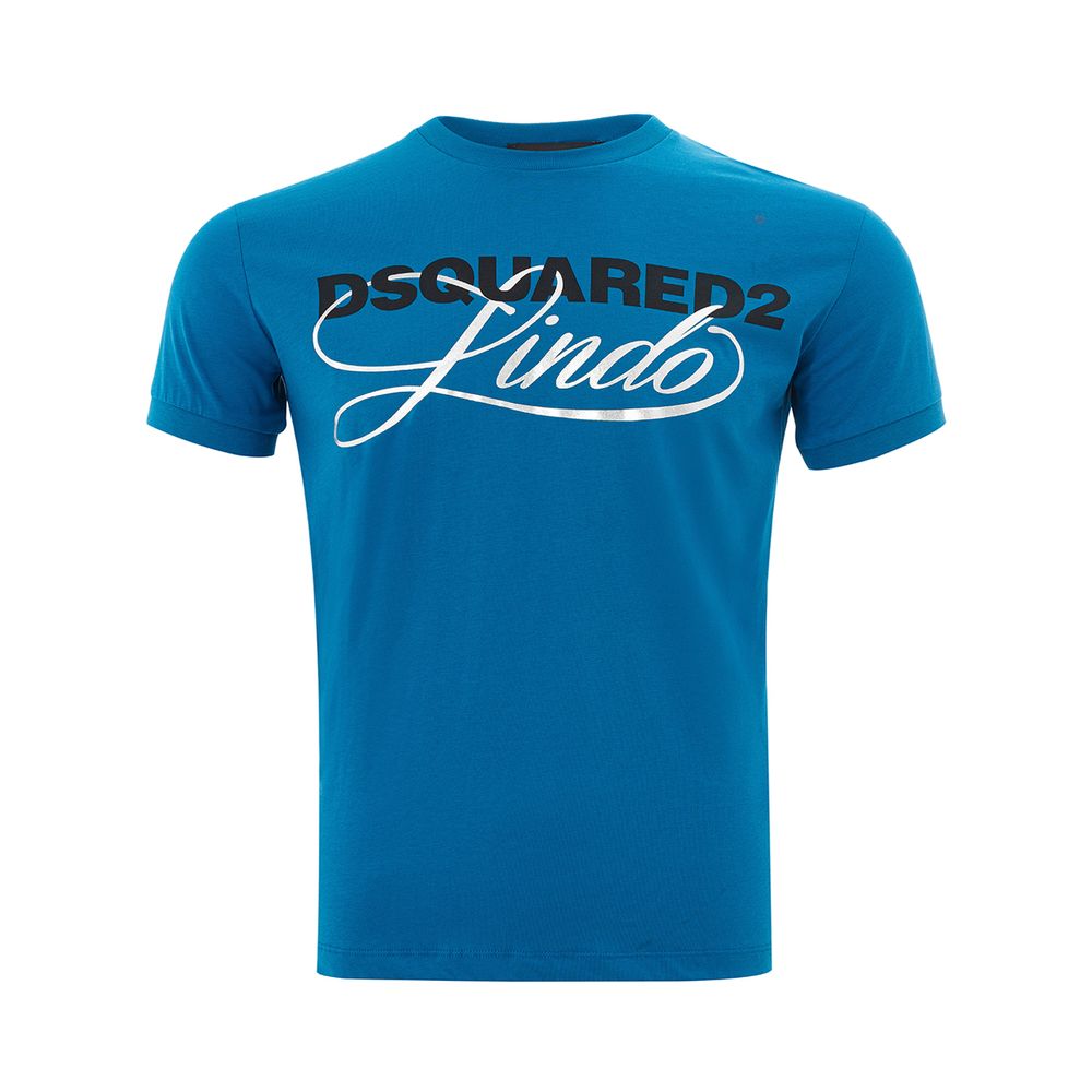 Dsquared² Elevated Blue Cotton Crew Neck Tee