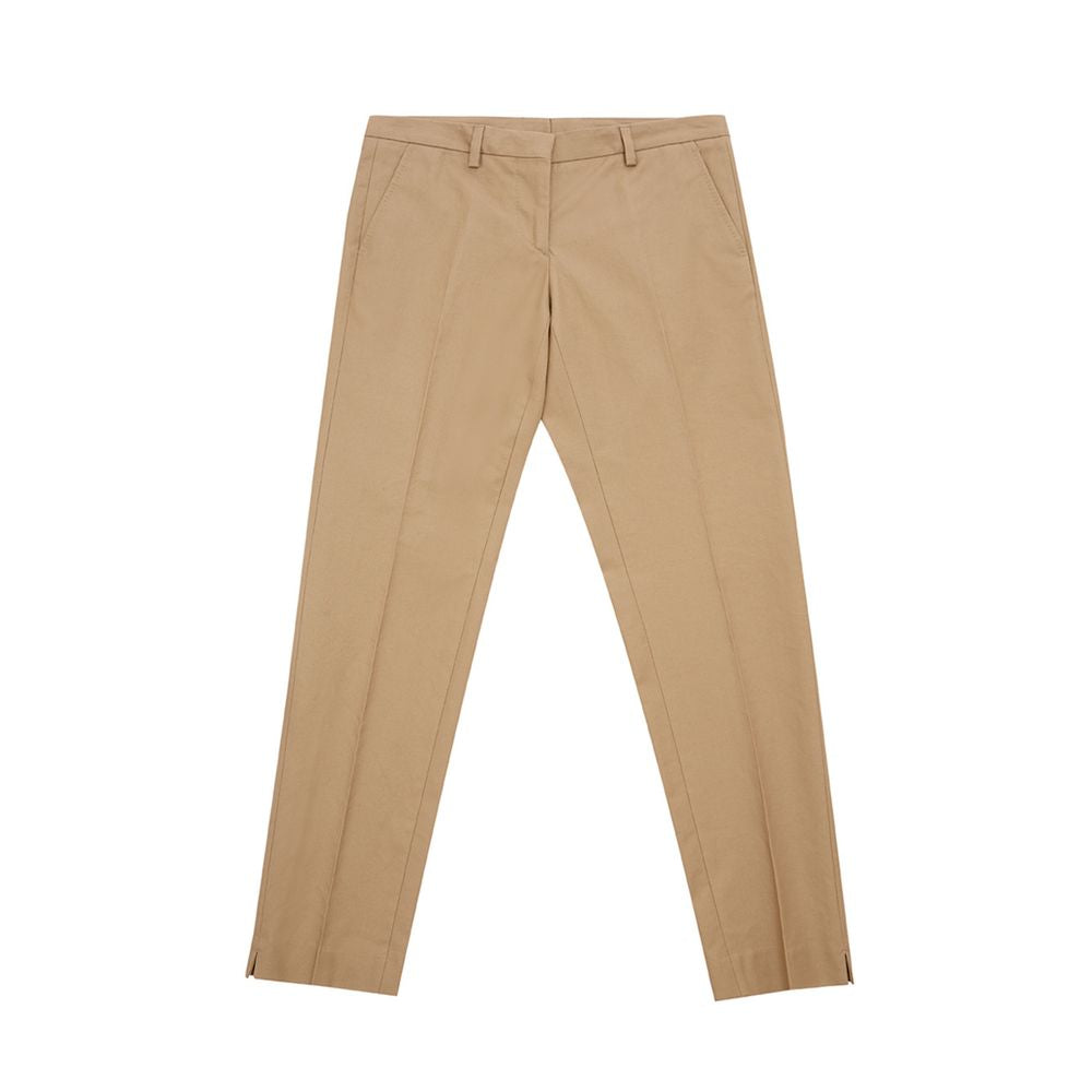 Lardini Chic Brown Cotton Pants For Sophisticated Style In Neutral