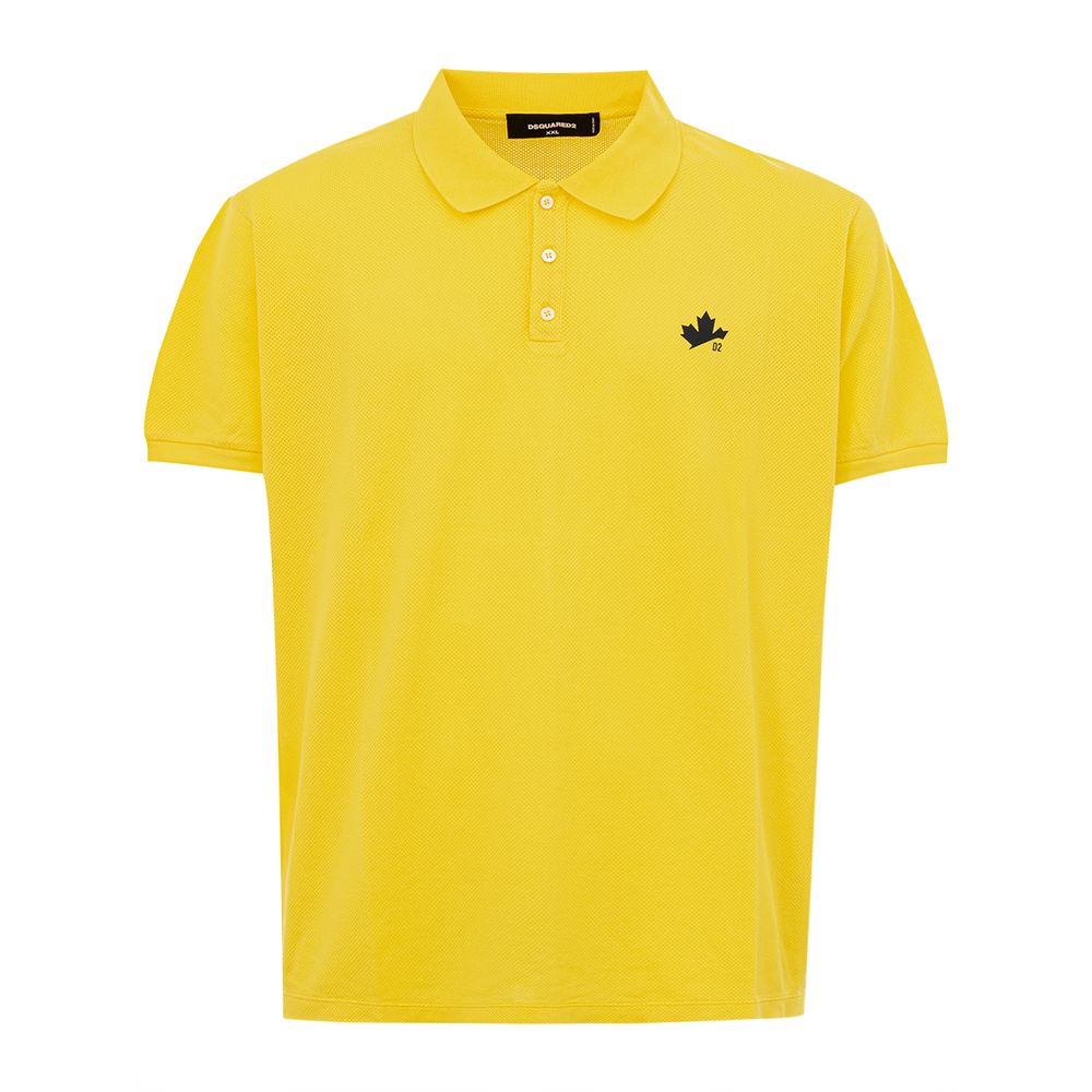 Dsquared² Sleek Cotton Sunshine Yellow Polo Shirt