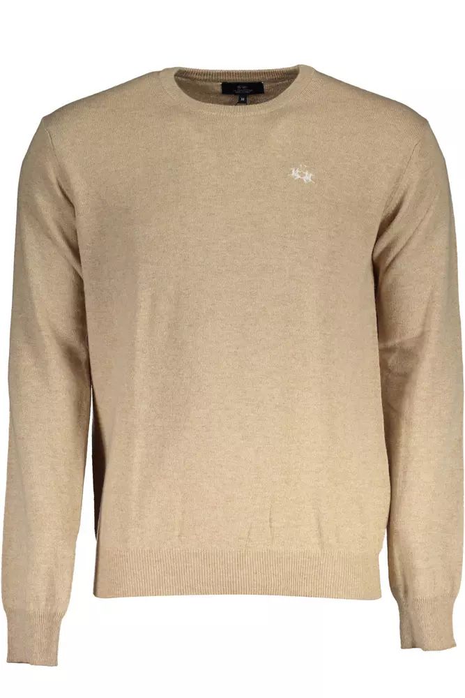 La Martina Elegant Beige Wool-Blend Sweater For Men - L