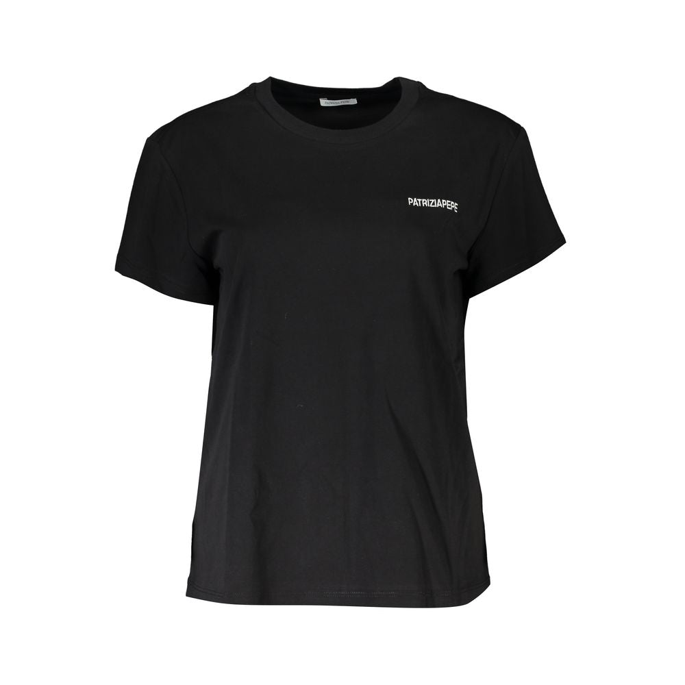 Shop Patrizia Pepe Black Cotton Tops & T-shirt