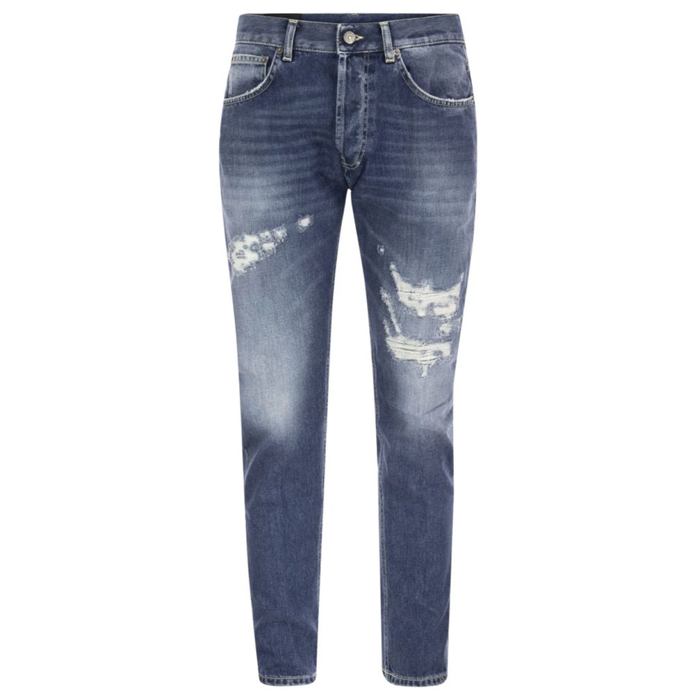 Shop Dondup Blue Cotton Jeans & Pant