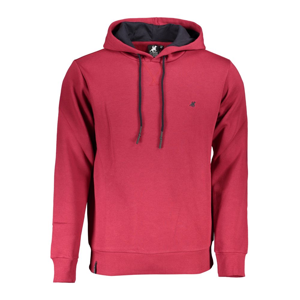 U.S. Grand Polo Chic Pink Hooded Sweatshirt With Embroidery Detail - L
