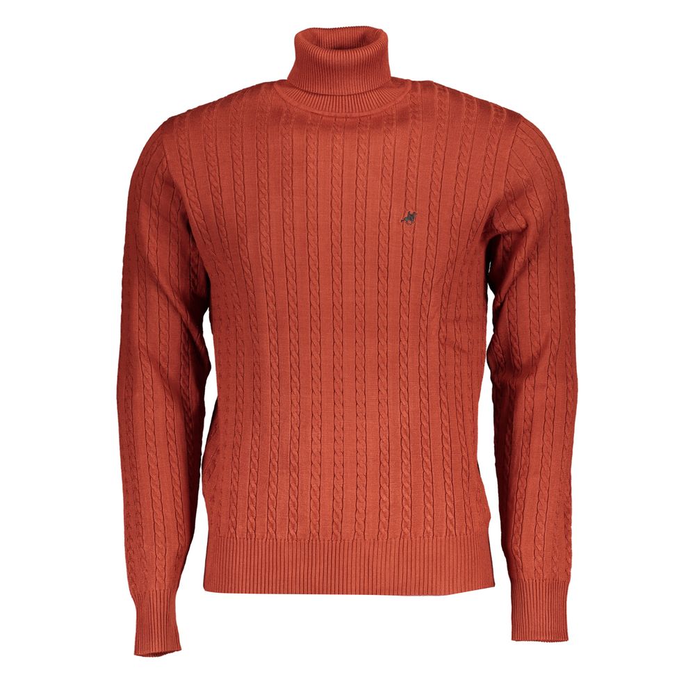 U.S. Grand Polo Elegant Bronze Turtleneck Sweater For Men - XXL