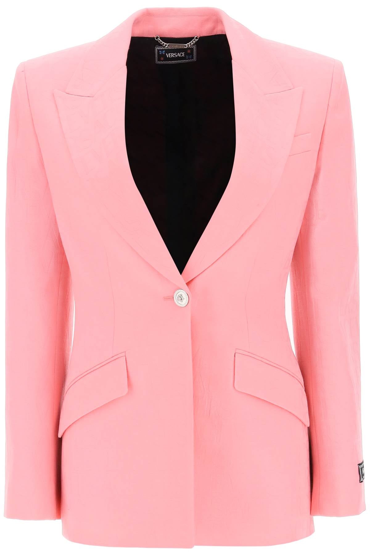Versace Allover-Print Shirt Jacket - Pink