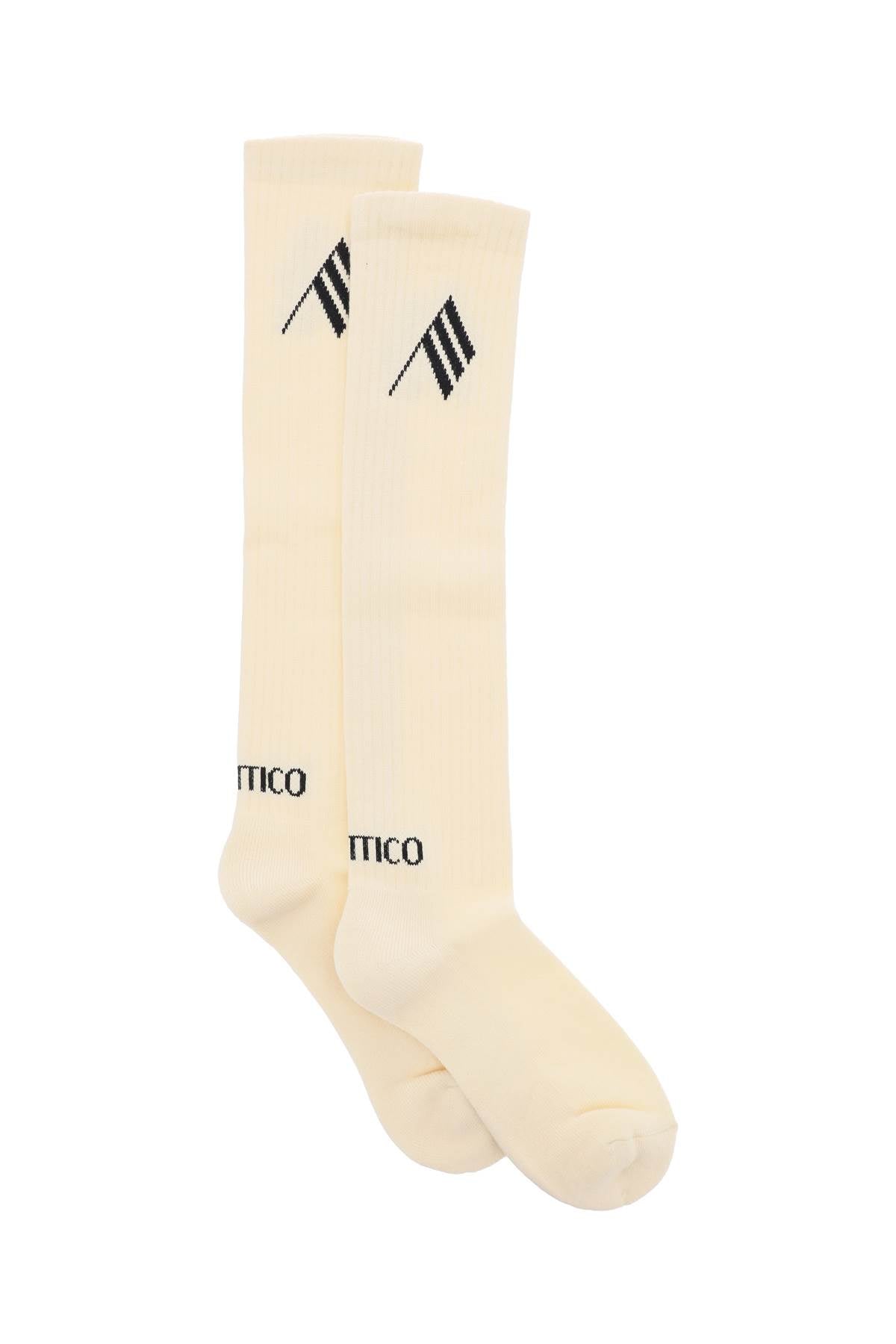 The Attico Logo Short Sports Socks - OS Beige