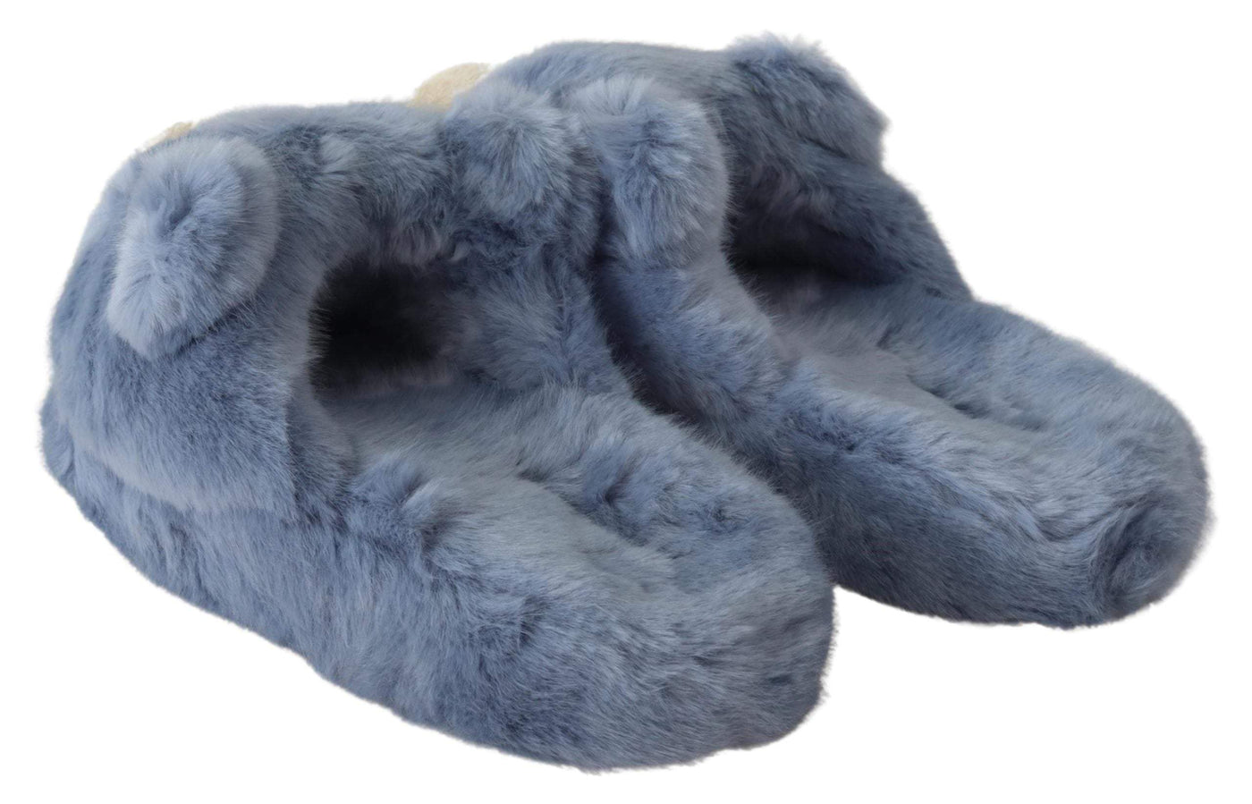 Dolce & Gabbana Blue Teddy Bear Slippers Sandals Shoes | Seymayka – SEYMAYKA